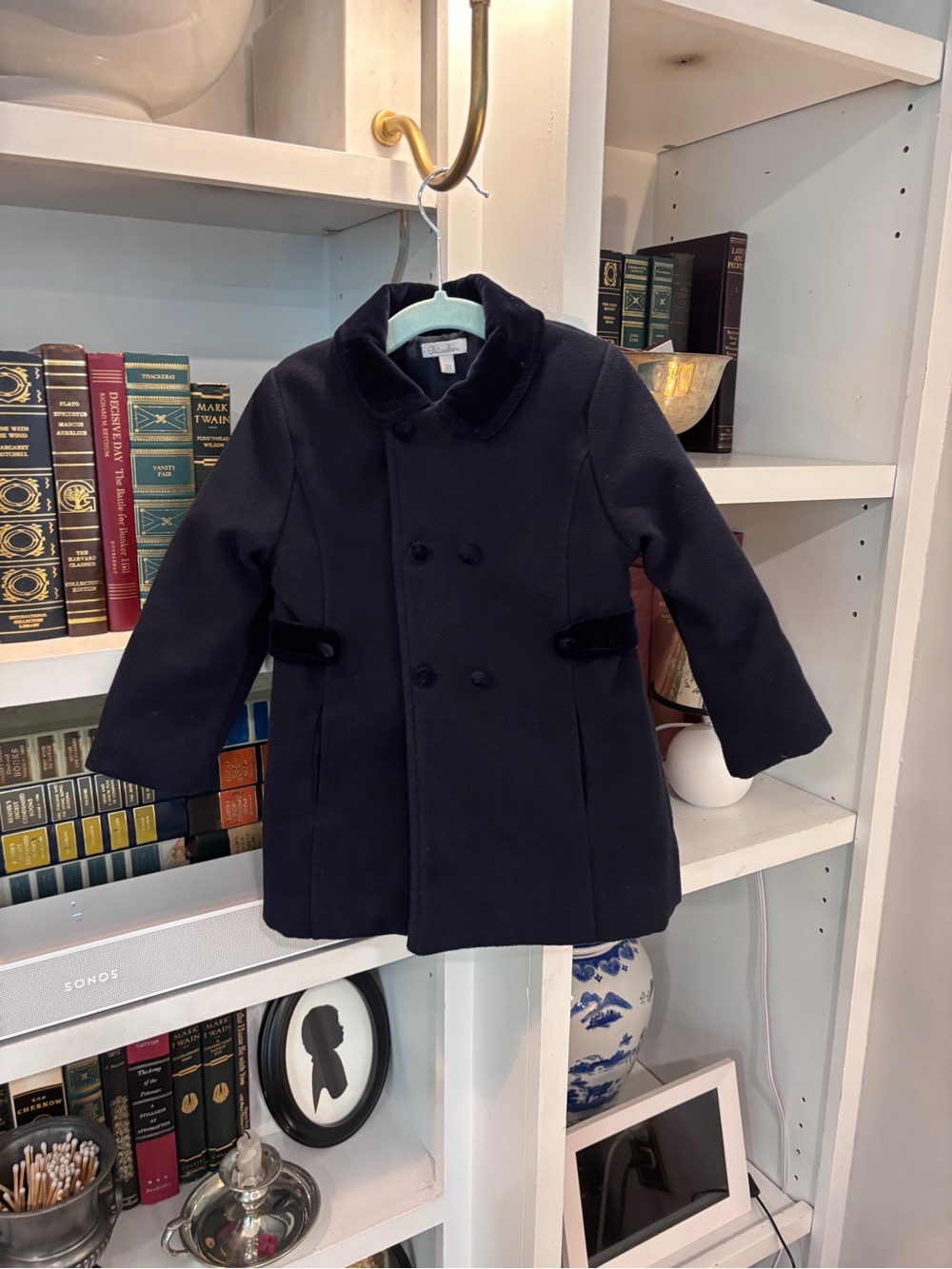 Kids’ Double-Breasted Navy Coat